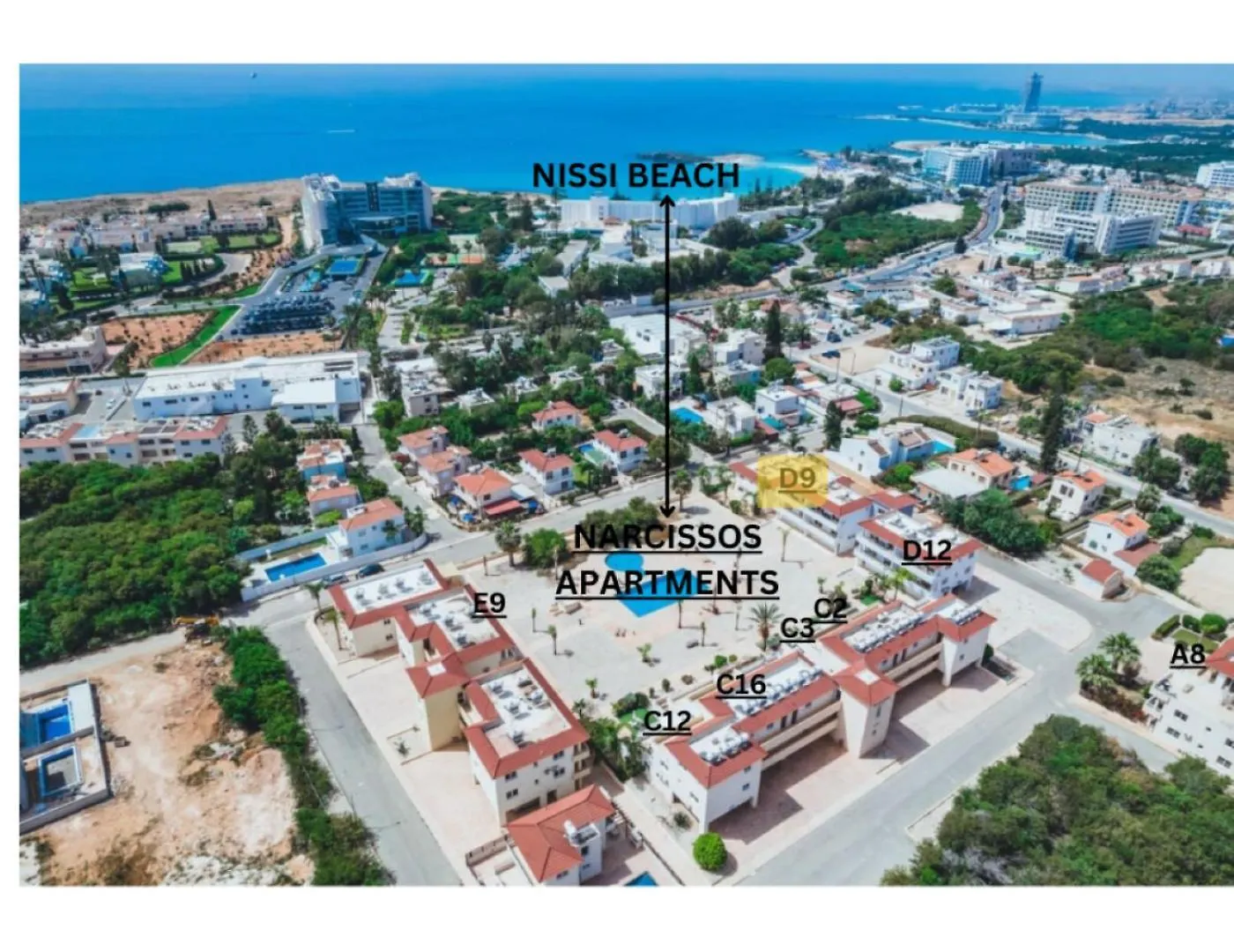 Narcissos Nissi Beach Apartment D9 Айя-Напа
